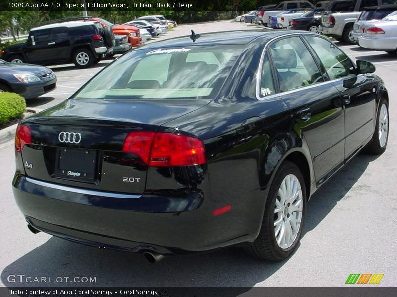 Brilliant Black / Beige 2008 Audi A4 2.0T Special Edition Sedan