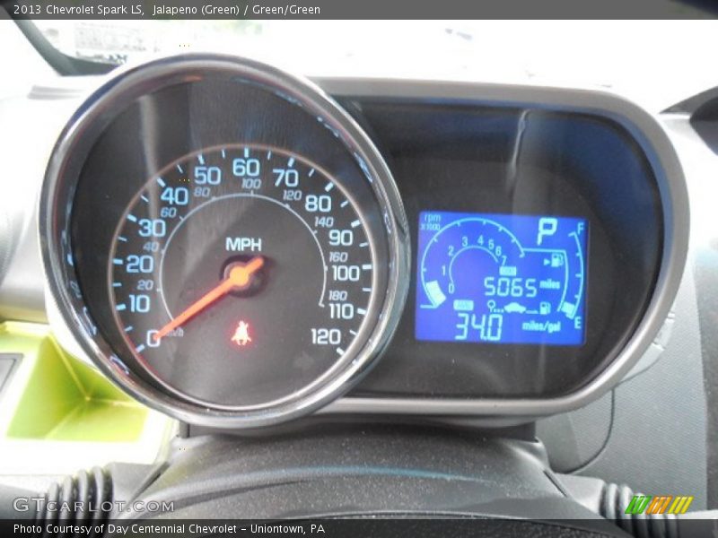 Jalapeno (Green) / Green/Green 2013 Chevrolet Spark LS