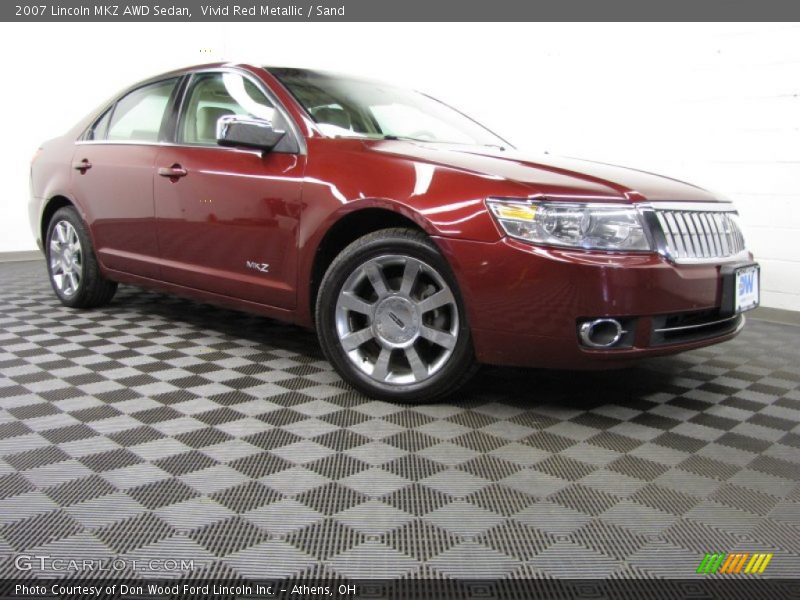 Vivid Red Metallic / Sand 2007 Lincoln MKZ AWD Sedan