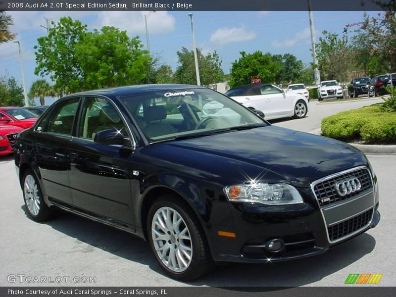 Brilliant Black / Beige 2008 Audi A4 2.0T Special Edition Sedan