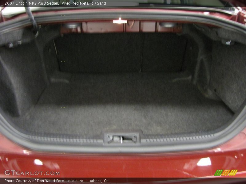 Vivid Red Metallic / Sand 2007 Lincoln MKZ AWD Sedan
