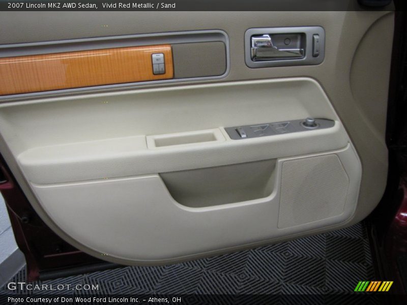 Vivid Red Metallic / Sand 2007 Lincoln MKZ AWD Sedan
