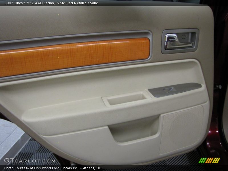 Vivid Red Metallic / Sand 2007 Lincoln MKZ AWD Sedan