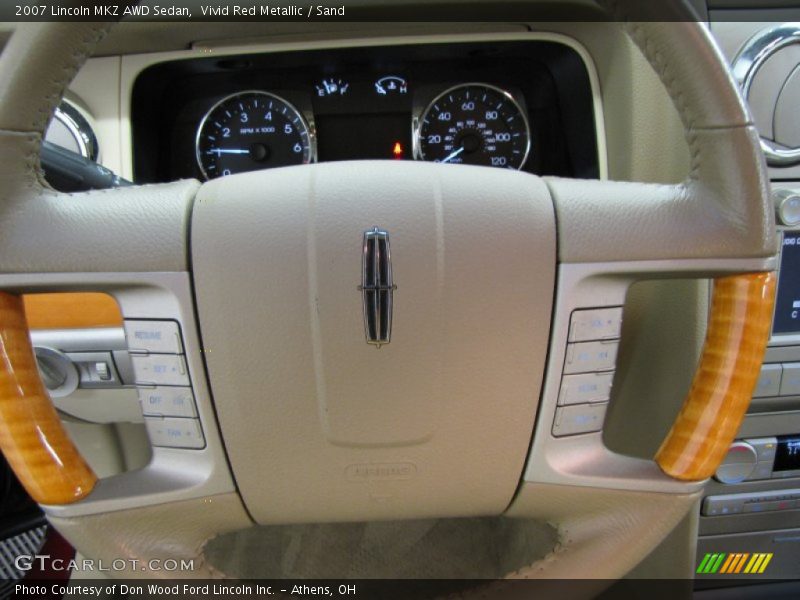Vivid Red Metallic / Sand 2007 Lincoln MKZ AWD Sedan