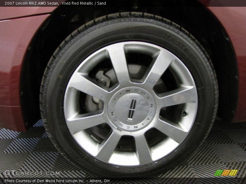 Vivid Red Metallic / Sand 2007 Lincoln MKZ AWD Sedan