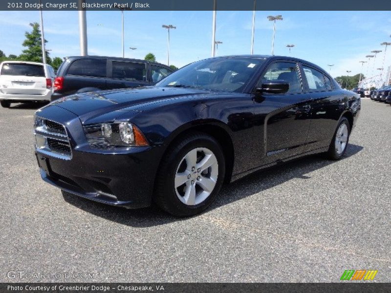 Blackberry Pearl / Black 2012 Dodge Charger SE