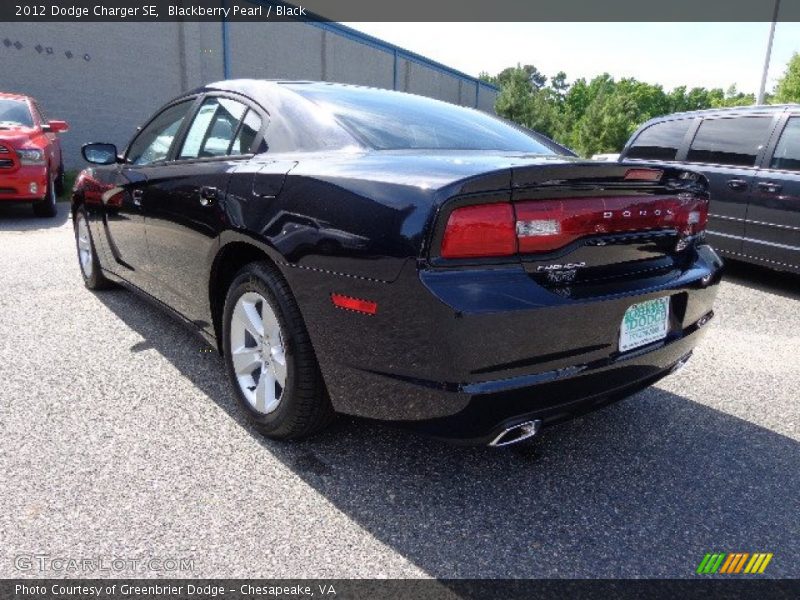 Blackberry Pearl / Black 2012 Dodge Charger SE