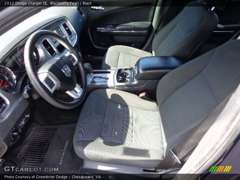 Blackberry Pearl / Black 2012 Dodge Charger SE