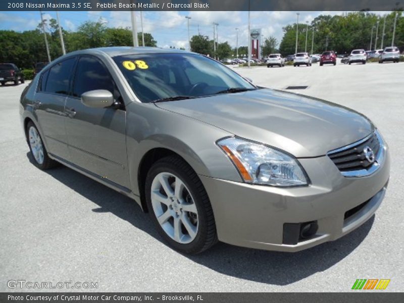 Pebble Beach Metallic / Charcoal Black 2008 Nissan Maxima 3.5 SE