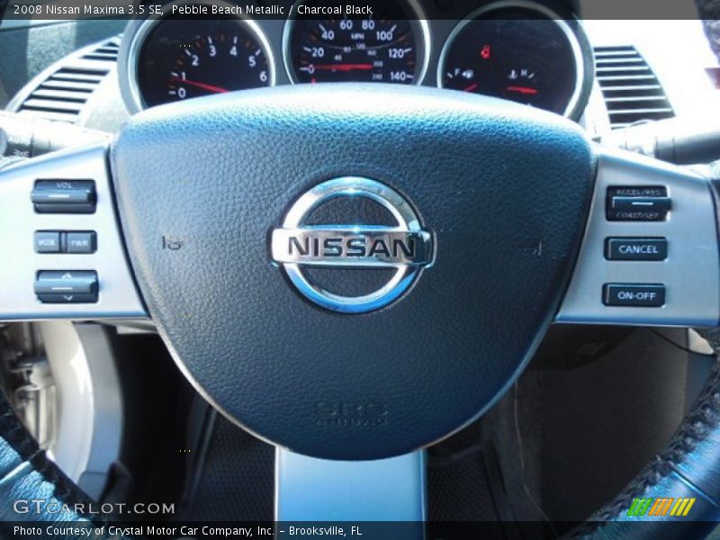 Pebble Beach Metallic / Charcoal Black 2008 Nissan Maxima 3.5 SE
