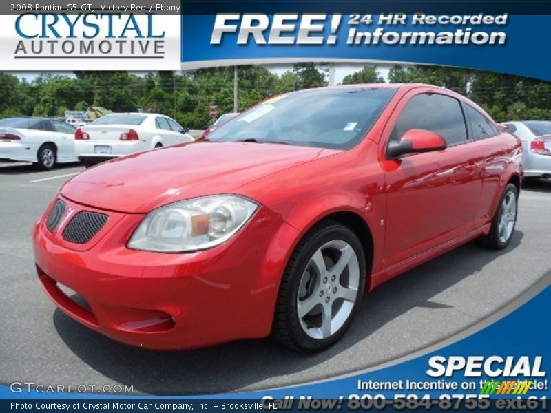 Victory Red / Ebony 2008 Pontiac G5 GT