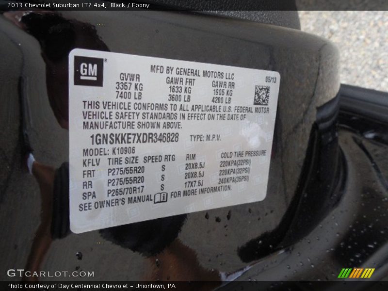 Black / Ebony 2013 Chevrolet Suburban LTZ 4x4