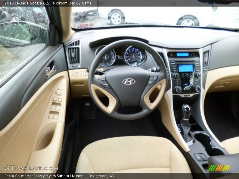 Midnight Black / Camel 2013 Hyundai Sonata GLS