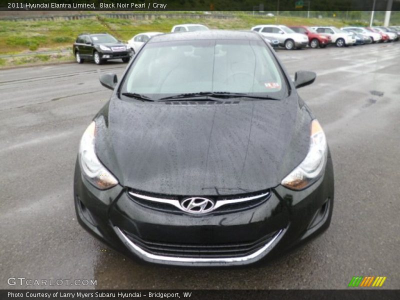 Black Noir Pearl / Gray 2011 Hyundai Elantra Limited