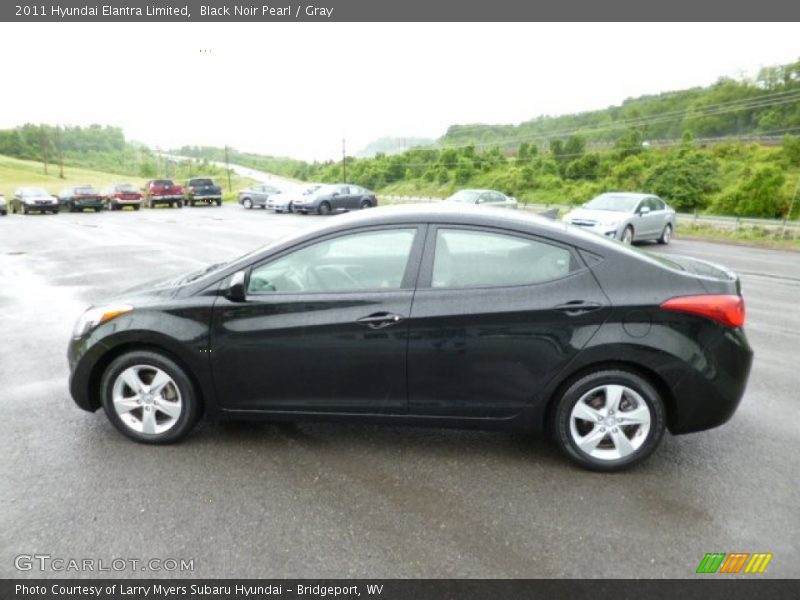 Black Noir Pearl / Gray 2011 Hyundai Elantra Limited