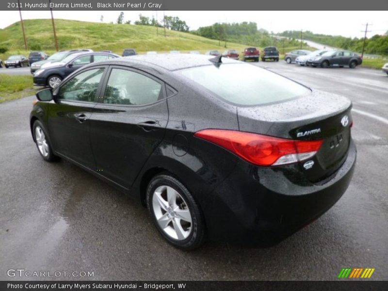 Black Noir Pearl / Gray 2011 Hyundai Elantra Limited