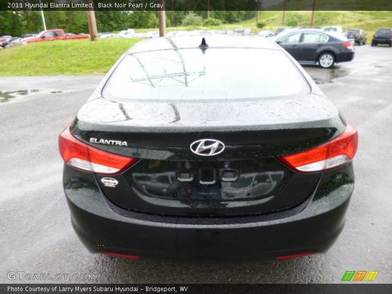 Black Noir Pearl / Gray 2011 Hyundai Elantra Limited