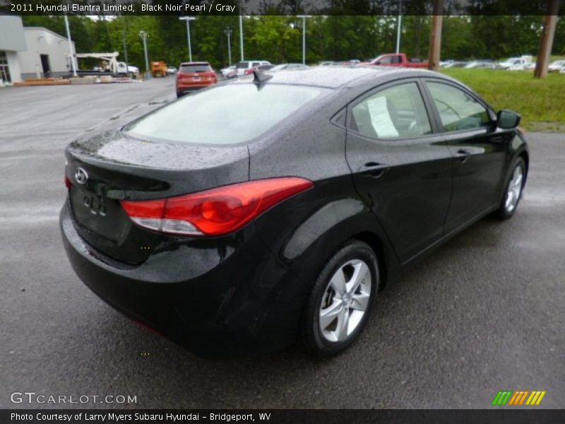 Black Noir Pearl / Gray 2011 Hyundai Elantra Limited