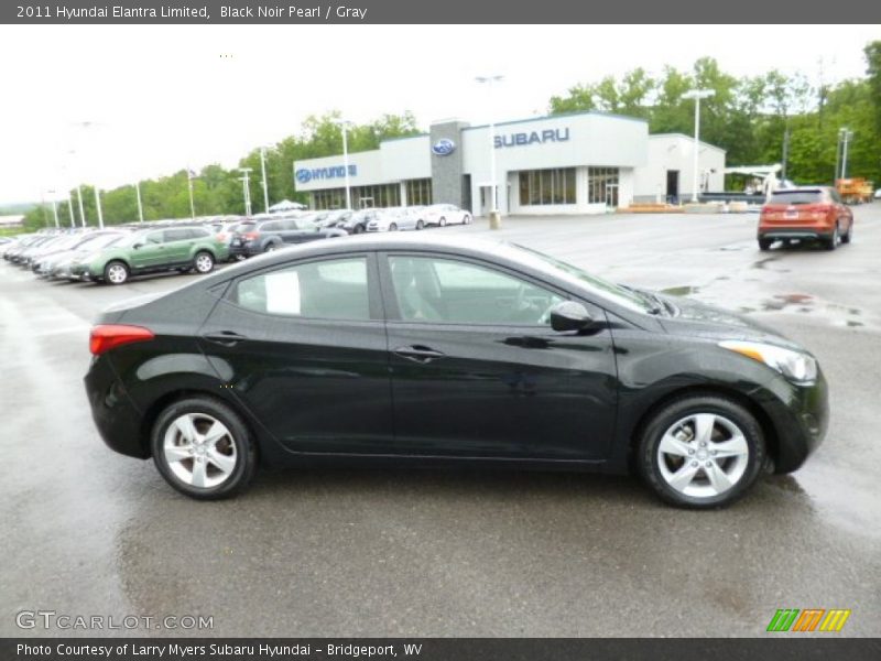 Black Noir Pearl / Gray 2011 Hyundai Elantra Limited