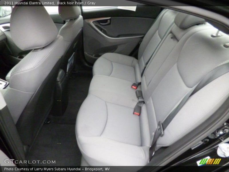 Black Noir Pearl / Gray 2011 Hyundai Elantra Limited