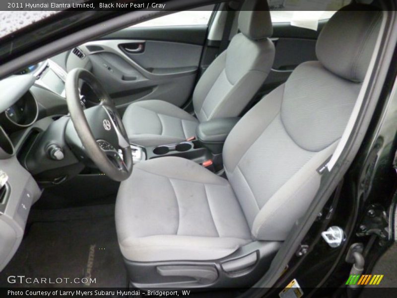 Black Noir Pearl / Gray 2011 Hyundai Elantra Limited