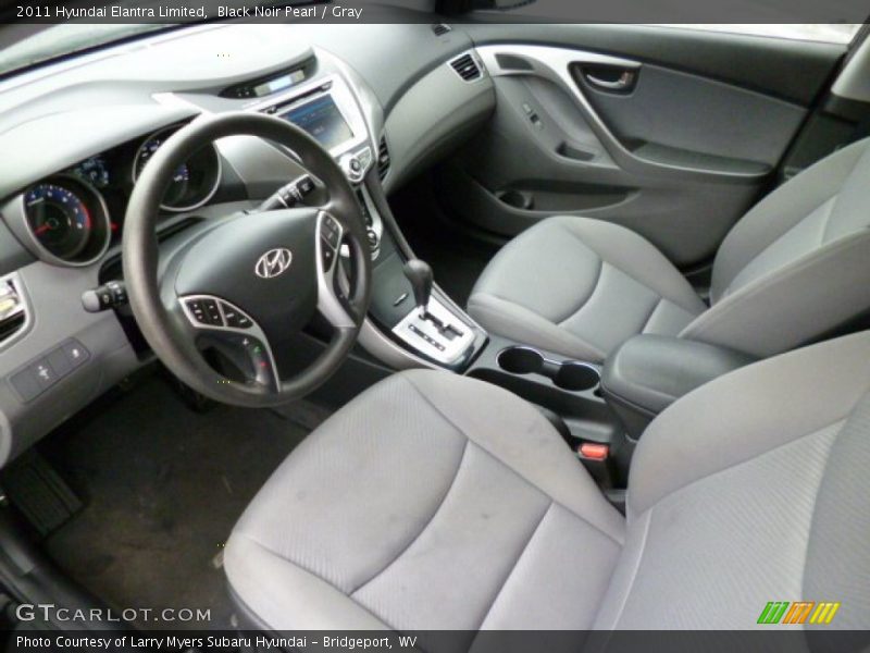 Black Noir Pearl / Gray 2011 Hyundai Elantra Limited