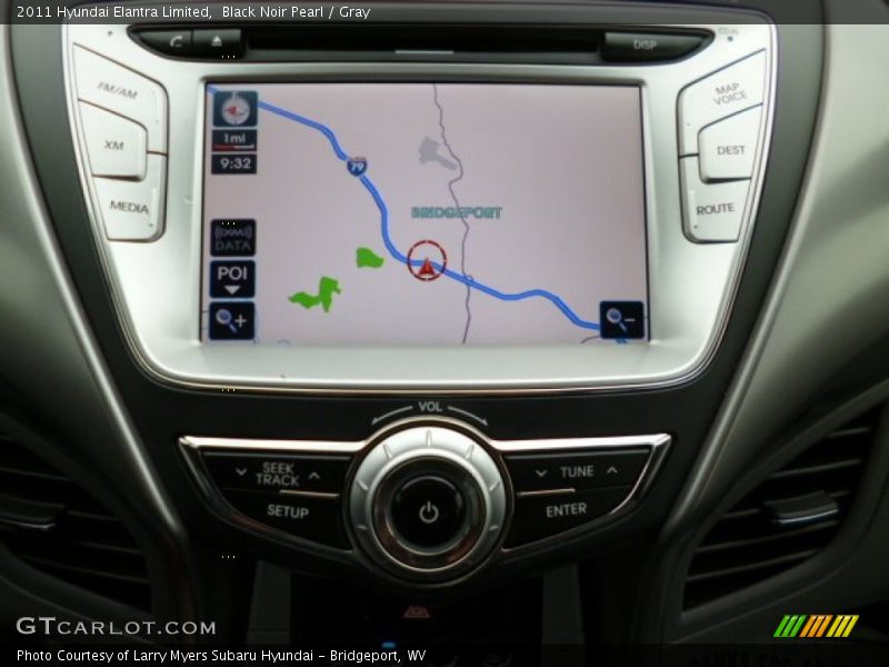 Black Noir Pearl / Gray 2011 Hyundai Elantra Limited