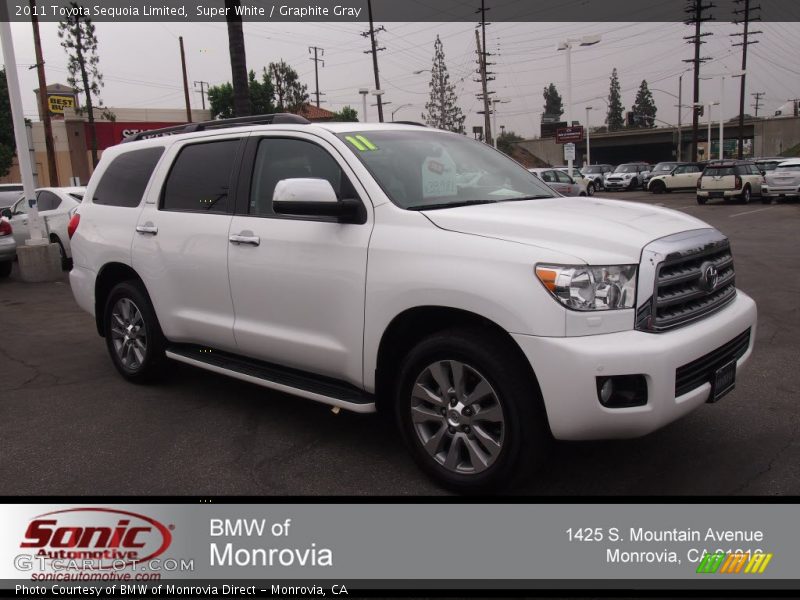Super White / Graphite Gray 2011 Toyota Sequoia Limited