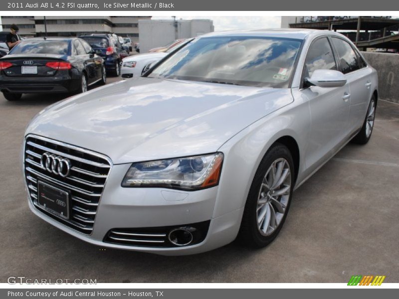Ice Silver Metallic / Black 2011 Audi A8 L 4.2 FSI quattro
