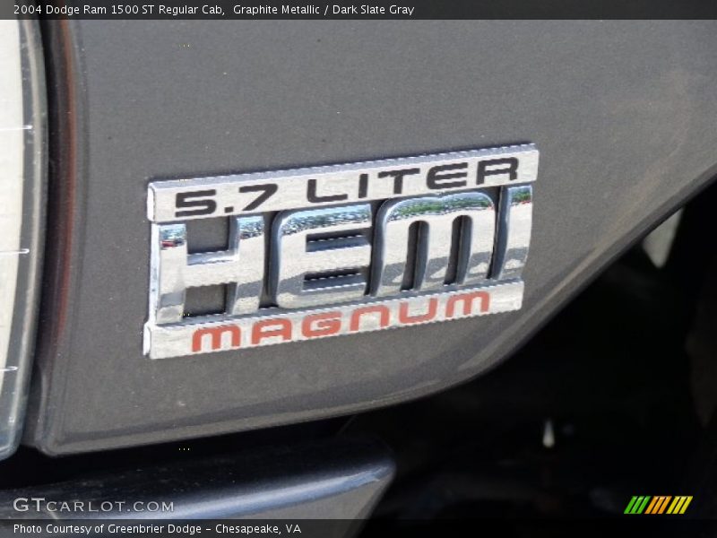 Graphite Metallic / Dark Slate Gray 2004 Dodge Ram 1500 ST Regular Cab