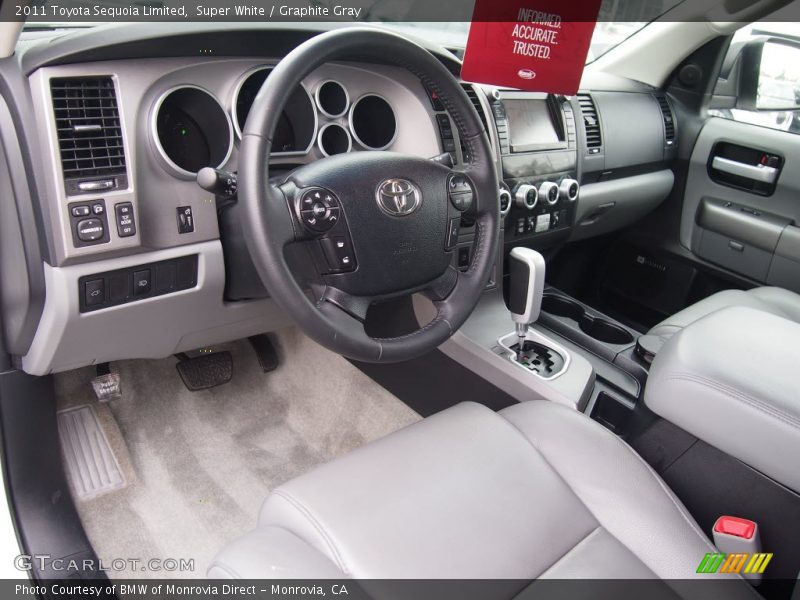 Super White / Graphite Gray 2011 Toyota Sequoia Limited