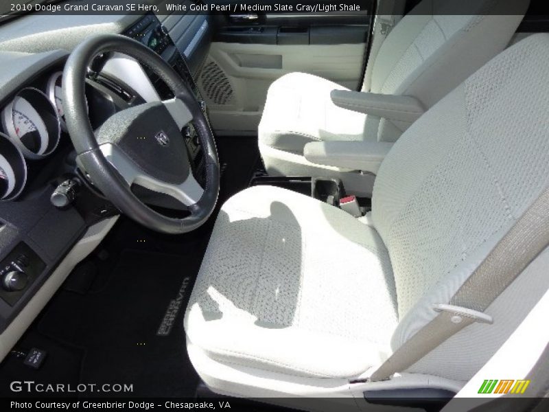White Gold Pearl / Medium Slate Gray/Light Shale 2010 Dodge Grand Caravan SE Hero