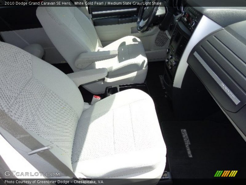 White Gold Pearl / Medium Slate Gray/Light Shale 2010 Dodge Grand Caravan SE Hero