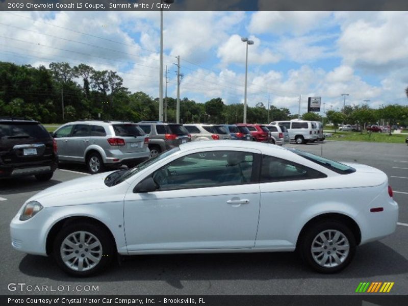 Summit White / Gray 2009 Chevrolet Cobalt LS Coupe