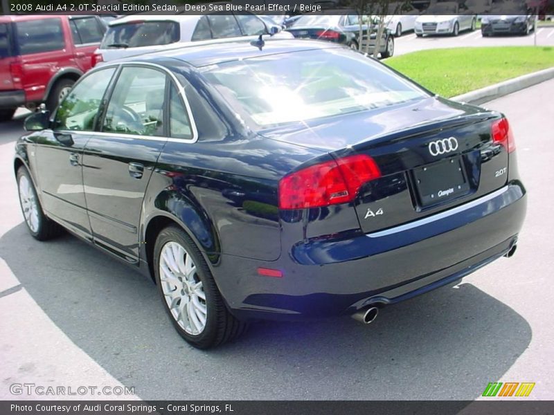 Deep Sea Blue Pearl Effect / Beige 2008 Audi A4 2.0T Special Edition Sedan