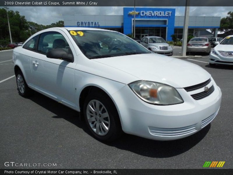 Summit White / Gray 2009 Chevrolet Cobalt LS Coupe