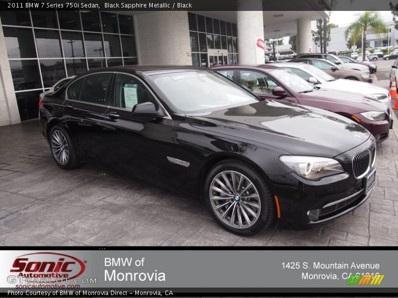 Black Sapphire Metallic / Black 2011 BMW 7 Series 750i Sedan
