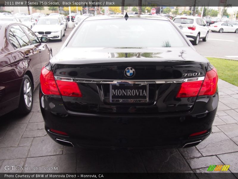 Black Sapphire Metallic / Black 2011 BMW 7 Series 750i Sedan