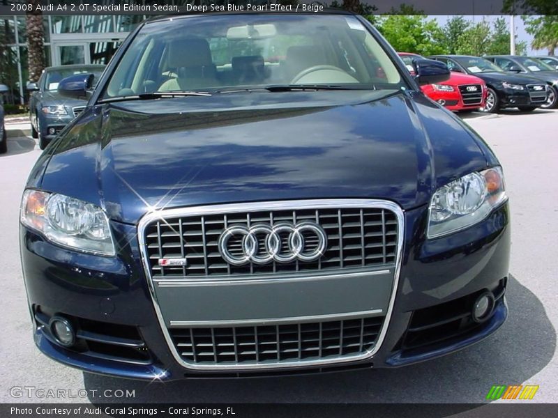 Deep Sea Blue Pearl Effect / Beige 2008 Audi A4 2.0T Special Edition Sedan