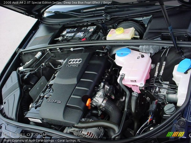 Deep Sea Blue Pearl Effect / Beige 2008 Audi A4 2.0T Special Edition Sedan