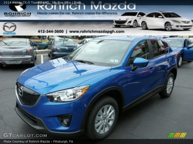 Sky Blue Mica / Black 2014 Mazda CX-5 Touring AWD