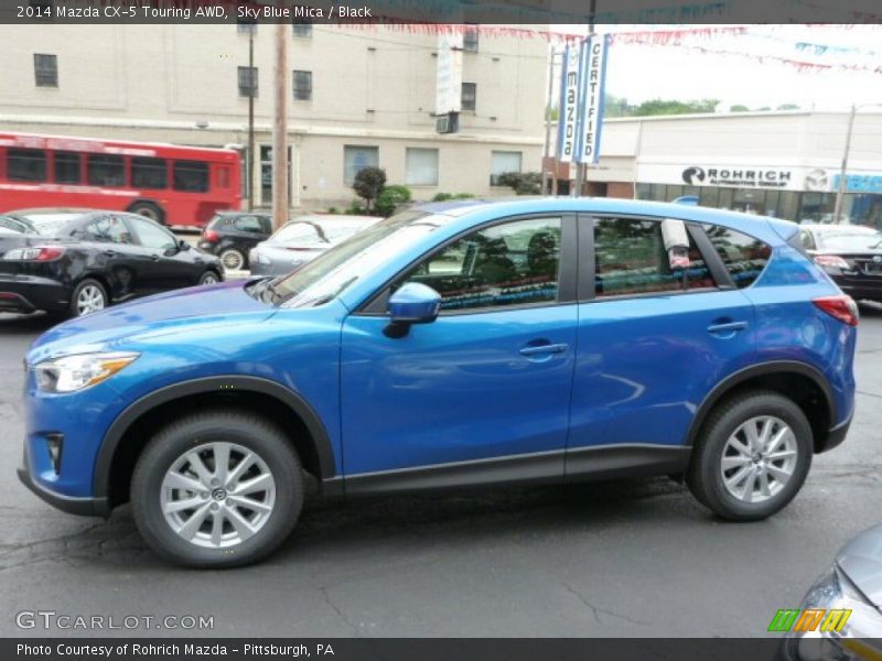 Sky Blue Mica / Black 2014 Mazda CX-5 Touring AWD