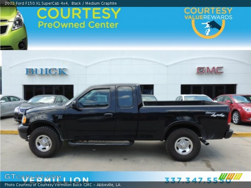 Black / Medium Graphite 2002 Ford F150 XL SuperCab 4x4