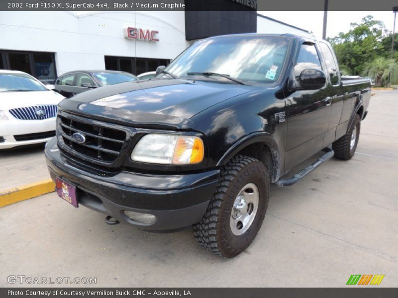 Black / Medium Graphite 2002 Ford F150 XL SuperCab 4x4