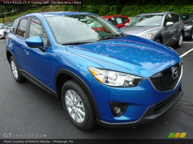 Sky Blue Mica / Black 2014 Mazda CX-5 Touring AWD