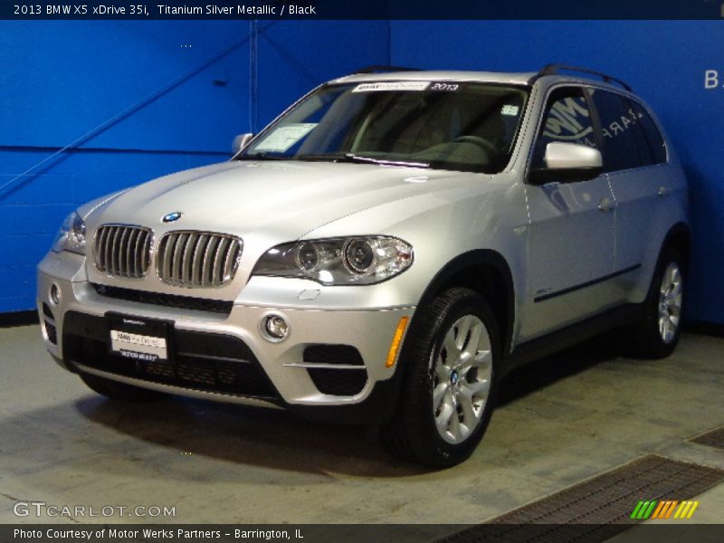 Titanium Silver Metallic / Black 2013 BMW X5 xDrive 35i