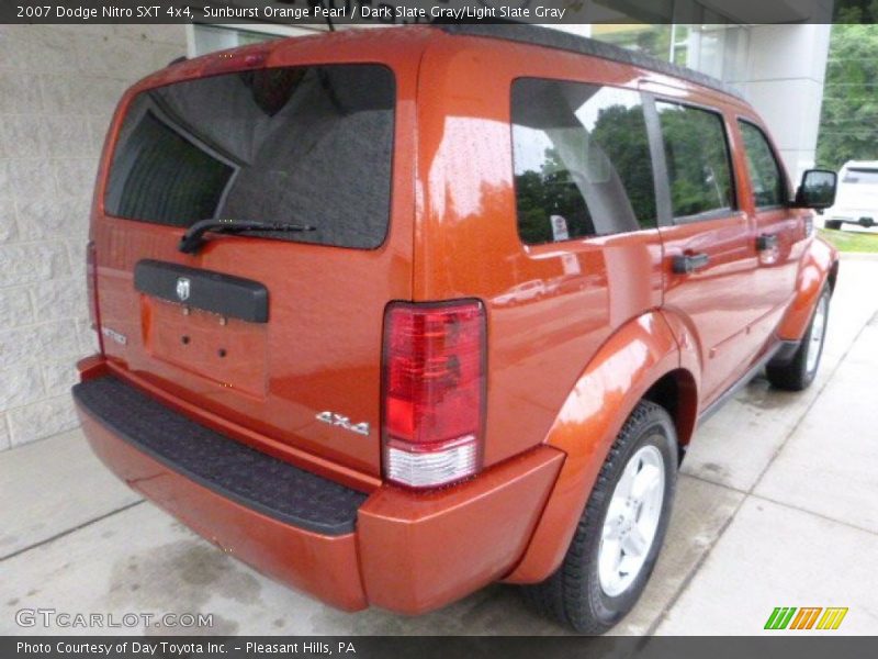 Sunburst Orange Pearl / Dark Slate Gray/Light Slate Gray 2007 Dodge Nitro SXT 4x4