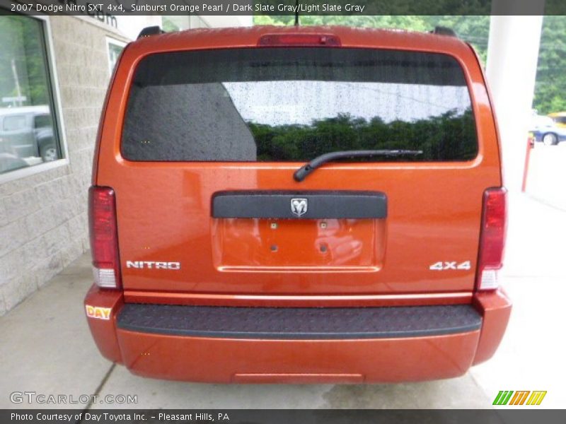 Sunburst Orange Pearl / Dark Slate Gray/Light Slate Gray 2007 Dodge Nitro SXT 4x4