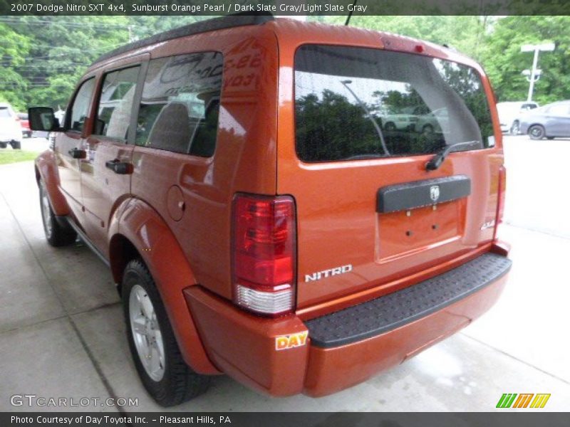 Sunburst Orange Pearl / Dark Slate Gray/Light Slate Gray 2007 Dodge Nitro SXT 4x4