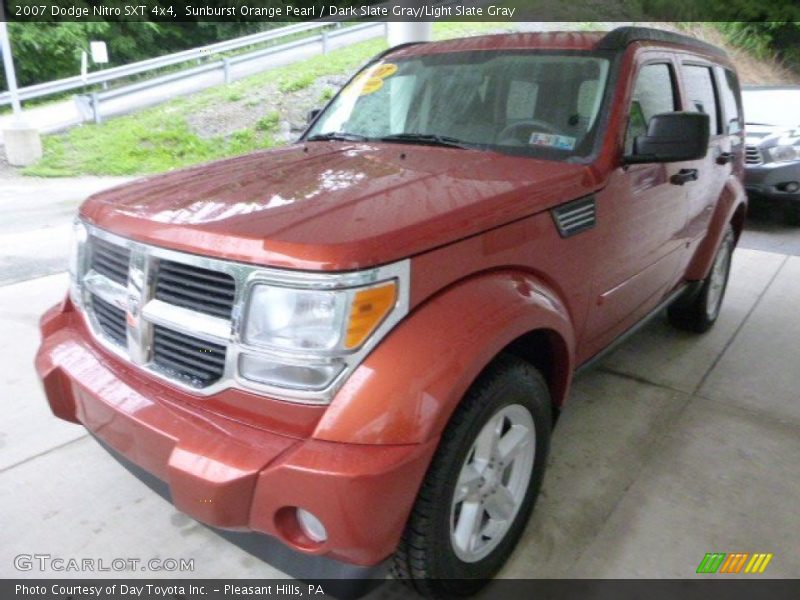 Sunburst Orange Pearl / Dark Slate Gray/Light Slate Gray 2007 Dodge Nitro SXT 4x4